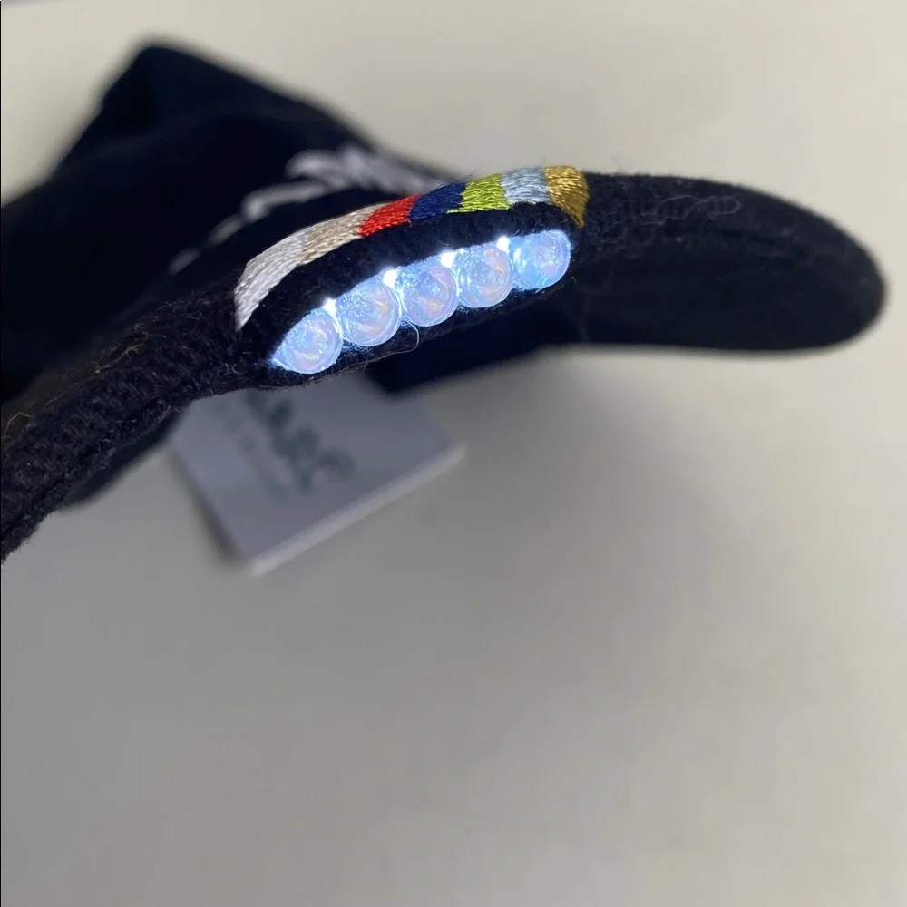 Rambo Horseware Ireland Black Cap with Rainbow Stripes and LED Light NWT - Picture 6 of 9